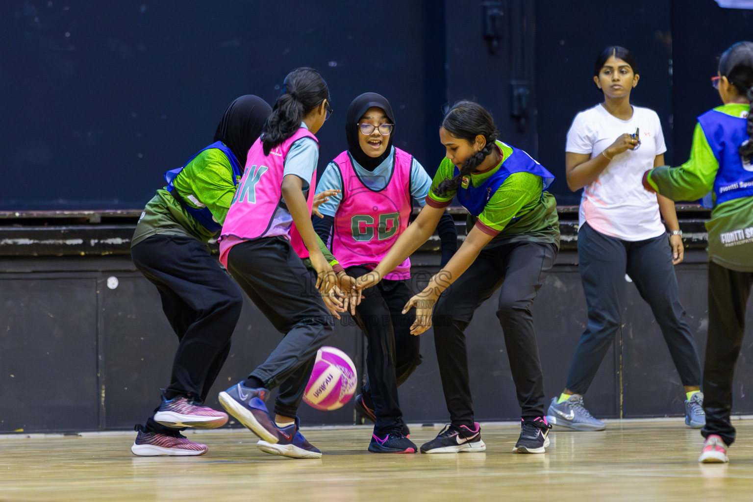 NETGEN A vs FIONTI Sports Academy (U11) in Day 1 of 3rd Junior Championship - Netball association of Maldives, held at Social Center on 19th January 2025 . Photos by Shuu Abdul Sattar