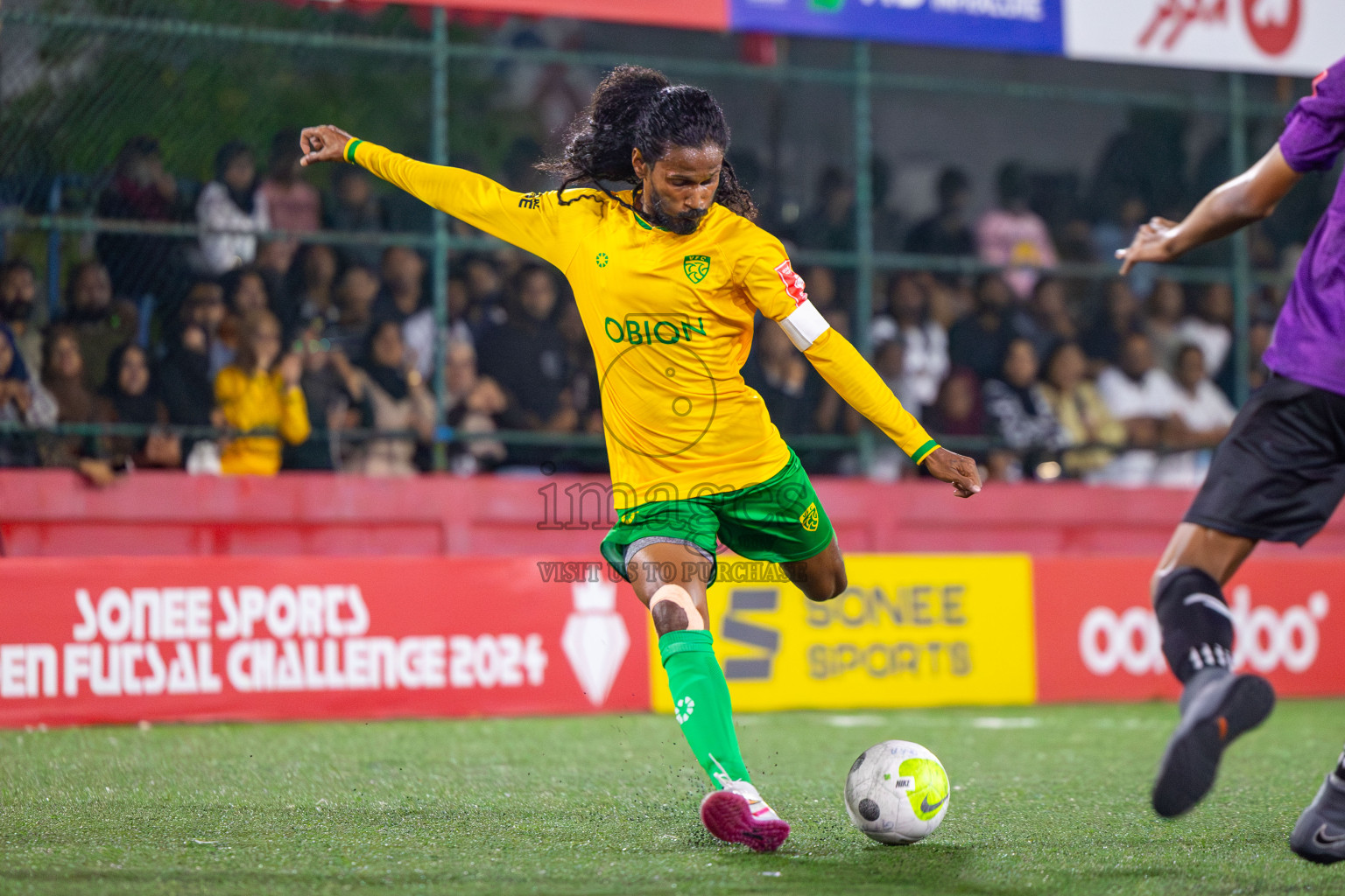 GDh Vaadhoo vs GA Kanduhulhudhoo on Day 33 of Golden Futsal Challenge 2024, held on Sunday, 18th February 2024, in Hulhumale', Maldives Photos: Mohamed Mahfooz Moosa / images.mv