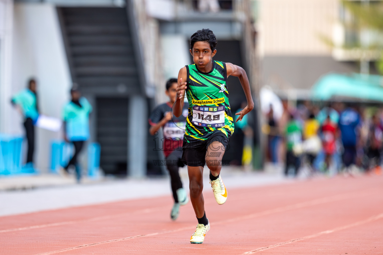 Day 2 of MWSC Interschool Athletics Championships 2024 held in Hulhumale Running Track, Hulhumale, Maldives on Sunday, 10th November 2024. Photos by: Ismail Thoriq / Images.mv