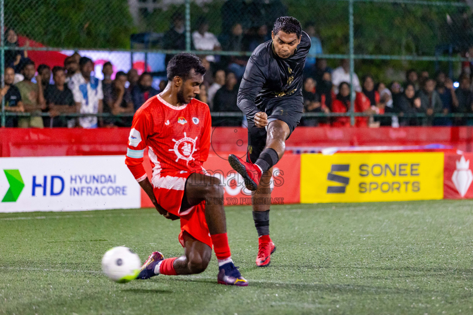 HA Maarandhoo vs HA Utheem in Day 17 of Golden Futsal Challenge 2024 was held on Wednesday, 31st January 2024, in Hulhumale', Maldives Photos: Hassan Simah / images.mv