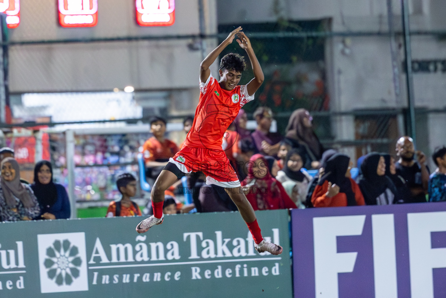 SUS vs Huriyya (U14) in Dhivehi Youth League 2024 - Day 2. Matches held at Henveiru Stadium on 22nd November 2024 , Friday. Photos: Shuu Abdul Sattar/ Images.mv