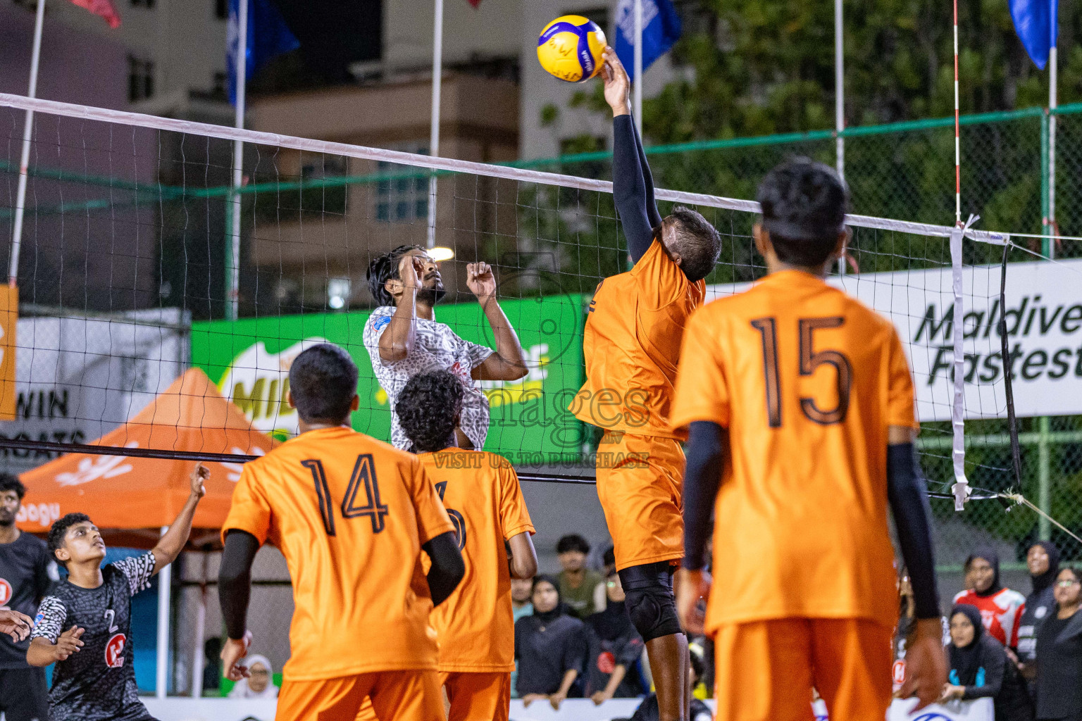 Sports Club Vision vs Sports Club City in Milo National Junior Volleyball Championship 2025 Day 3 was held on Monday, 24th November 2025 at Ekuveni Turf Court Male', Maldives. Photos: Areef Adam / images.mv
