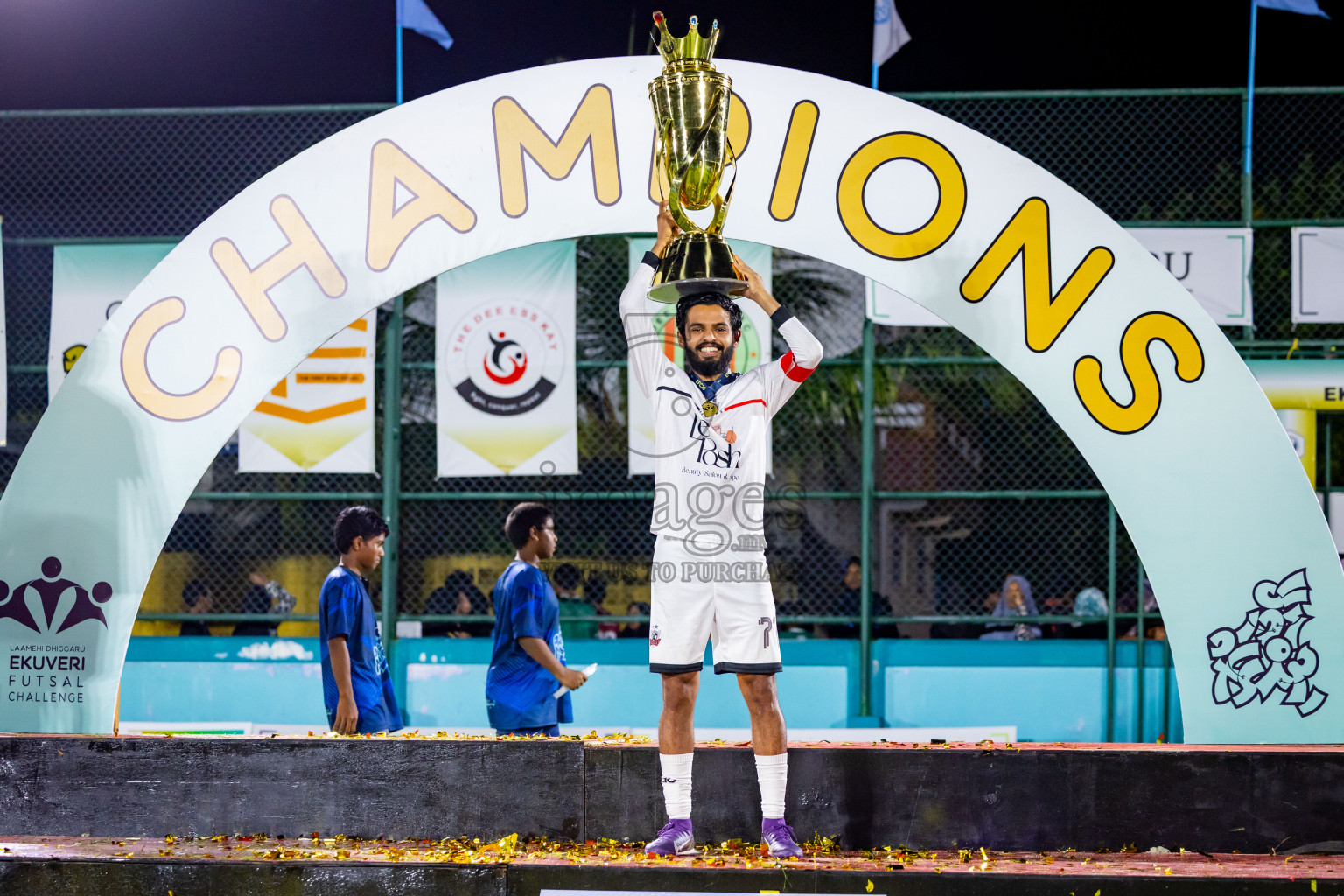 Ifhaams vs Dee Cee Jay SC in Final of Laamehi Dhiggaru Ekuveri Futsal Challenge 2025 was held on Tuesday, 29th July 2025, at Dhiggaru Futsal Ground, Dhiggaru, Maldives Photos: Nausham Waheed  / images.mv
