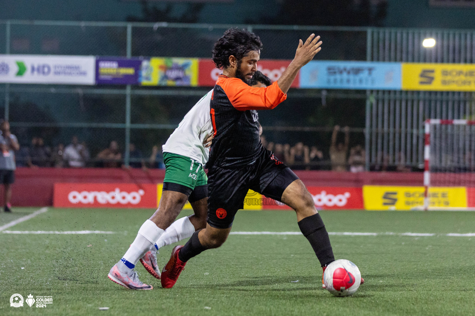 R Meedhoo vs R Maduvvari in Golden Futsal Challenge 2024 was held on Tuesday, 16th January 2024, in Hulhumale', Maldives Photos: Ismail Thoriq / images.mv