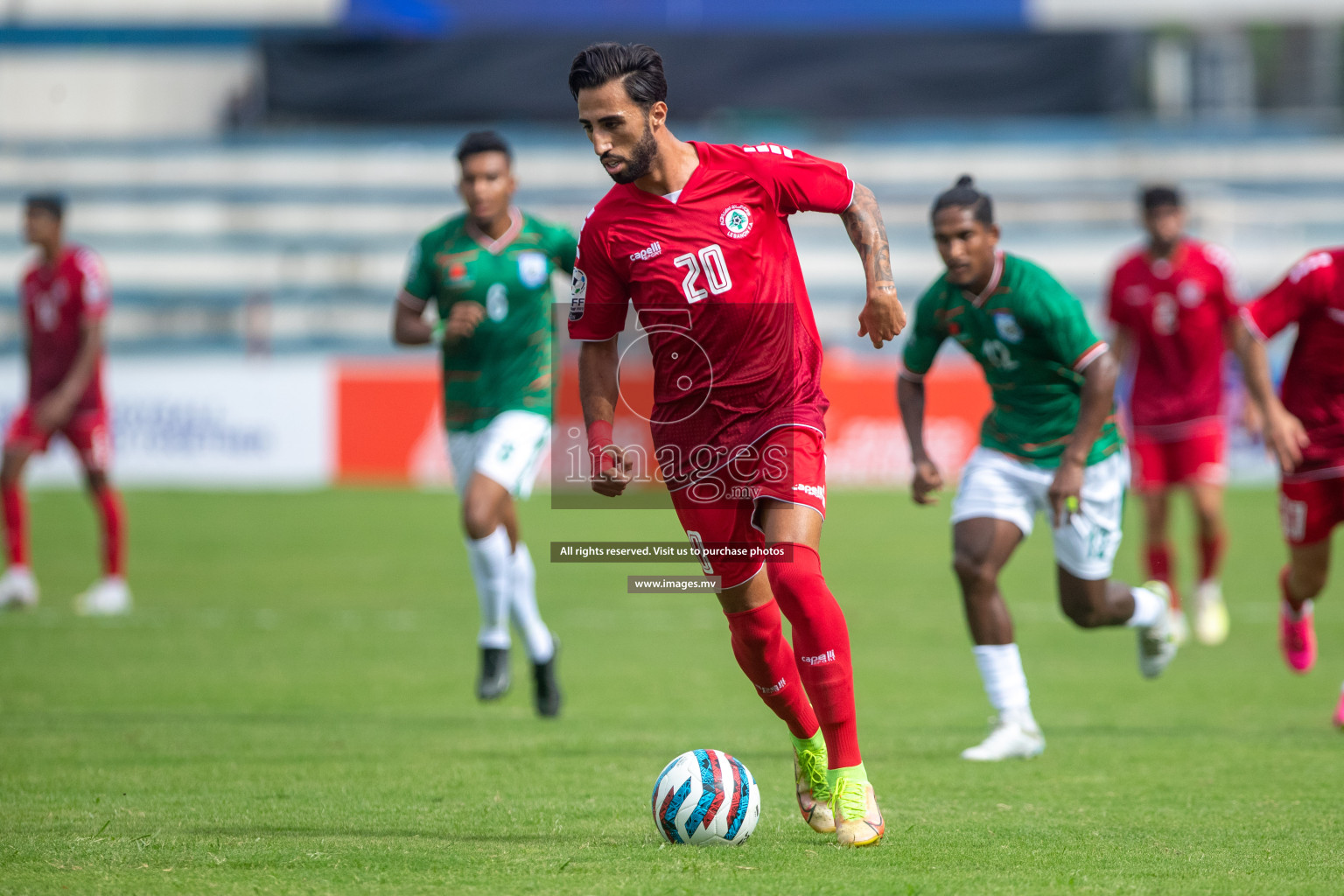 Lebanon vs Bangladesh in SAFF Championship 2023 held in Sree Kanteerava Stadium, Bengaluru, India, on Wednesday, 22nd June 2023. Photos: Nausham Waheed / images.mv