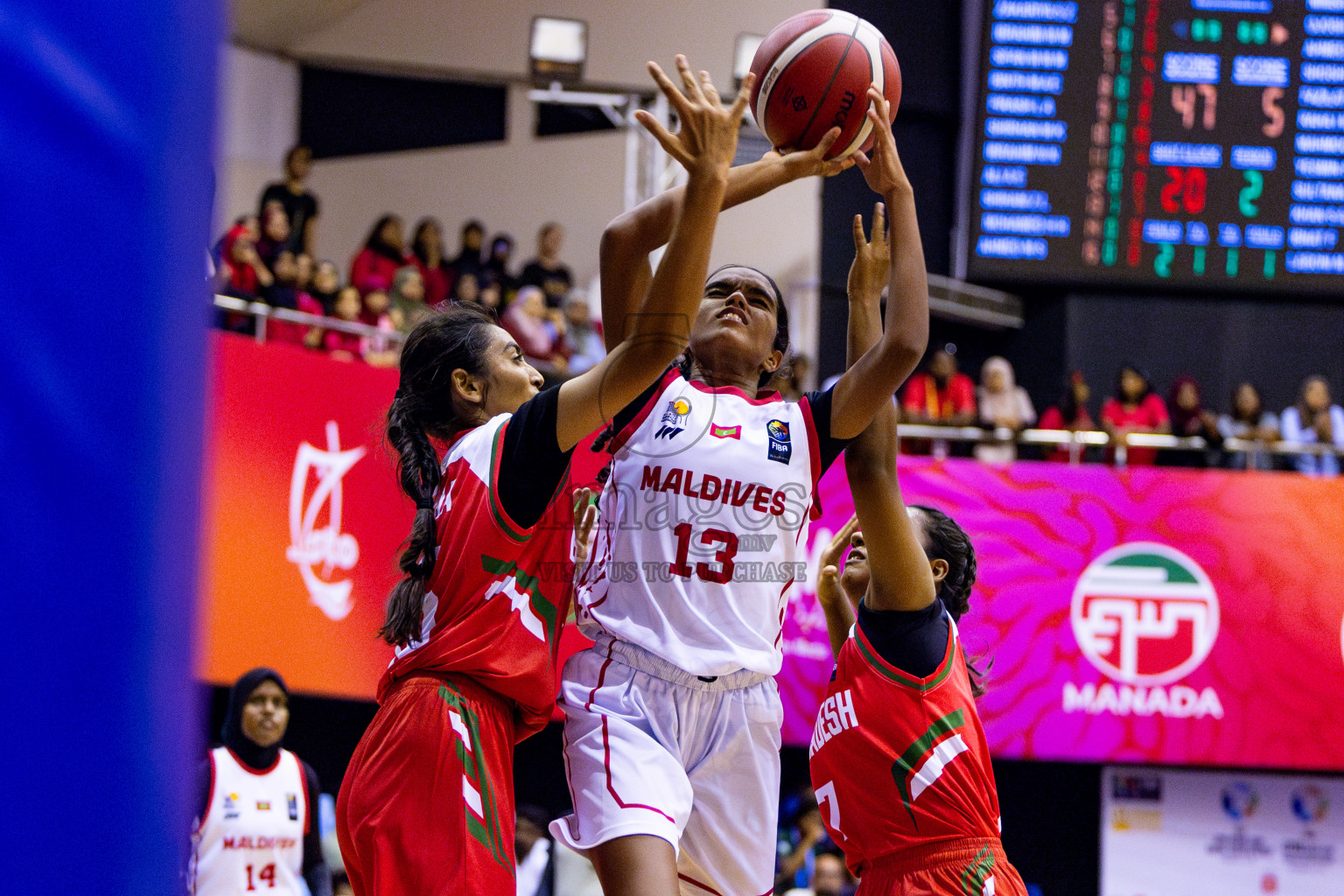 Maldives vs Bangladesh in Day 1 of Under 16 Woman's Asian Cup SABA Qualifiers 2025 was held in Social Center, Male', Maldives on 12th June 2025. Photos: Nausham Waheed / images.mv