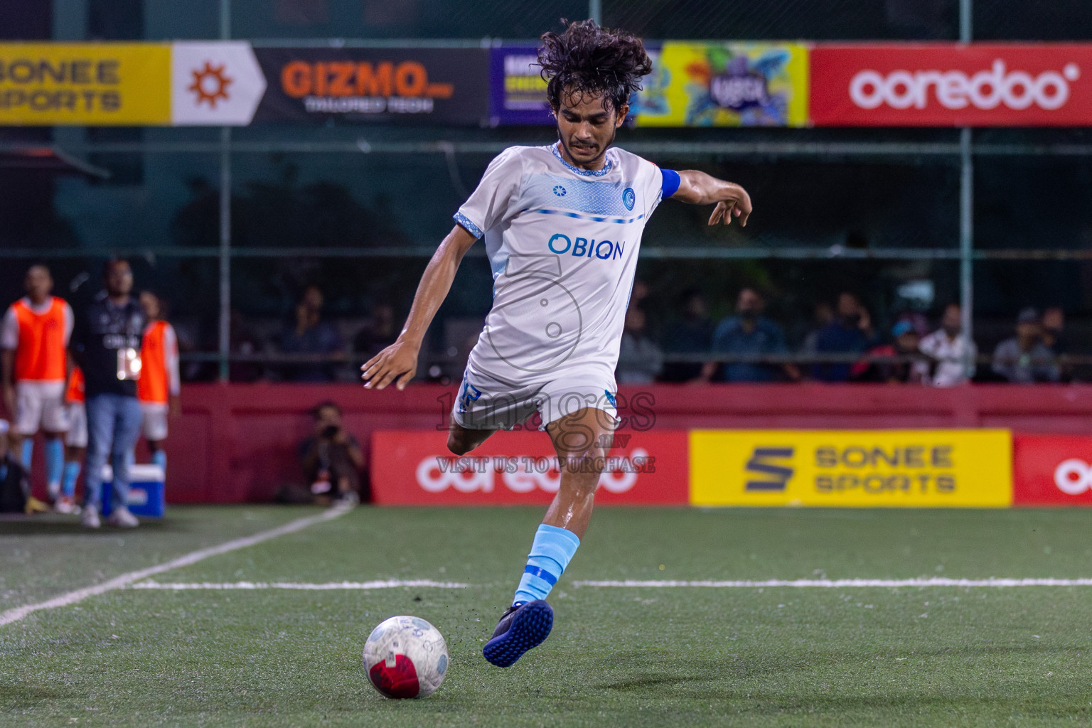 Sh Feydhoo vs Sh Lhaimagu in Day 8 of Golden Futsal Challenge 2024 was held on Monday, 22nd January 2024, in Hulhumale', Maldives Photos: Mohamed Mahfooz Moosa / images.mv