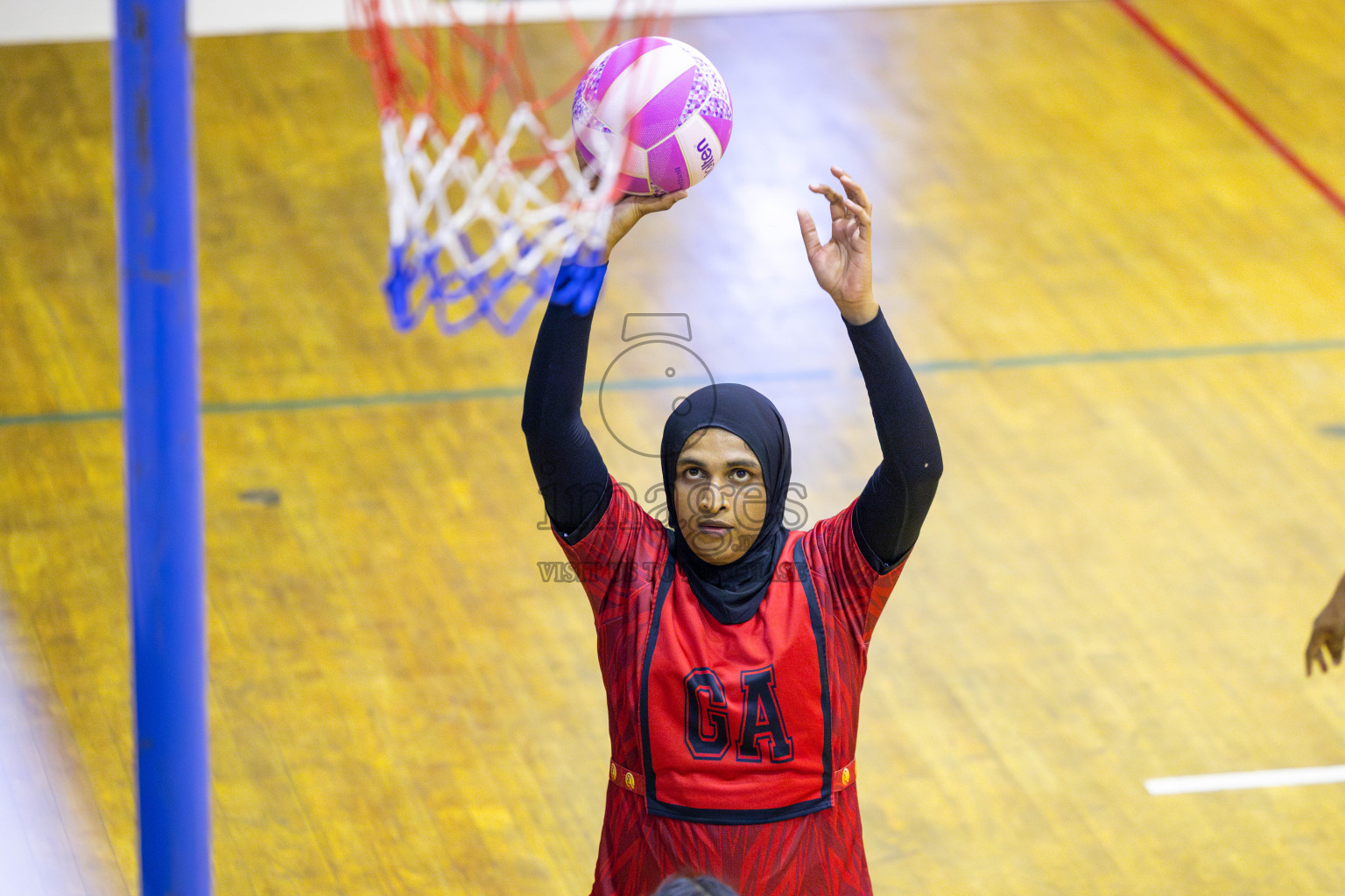 Club Matrix vs N Sports Academy in Day 6 of 24th Milo Netball Association Championship held in Social Center at Male', Maldives on Saturday, 6th September 2025. Photos: Yasna Ahmed / images.mv