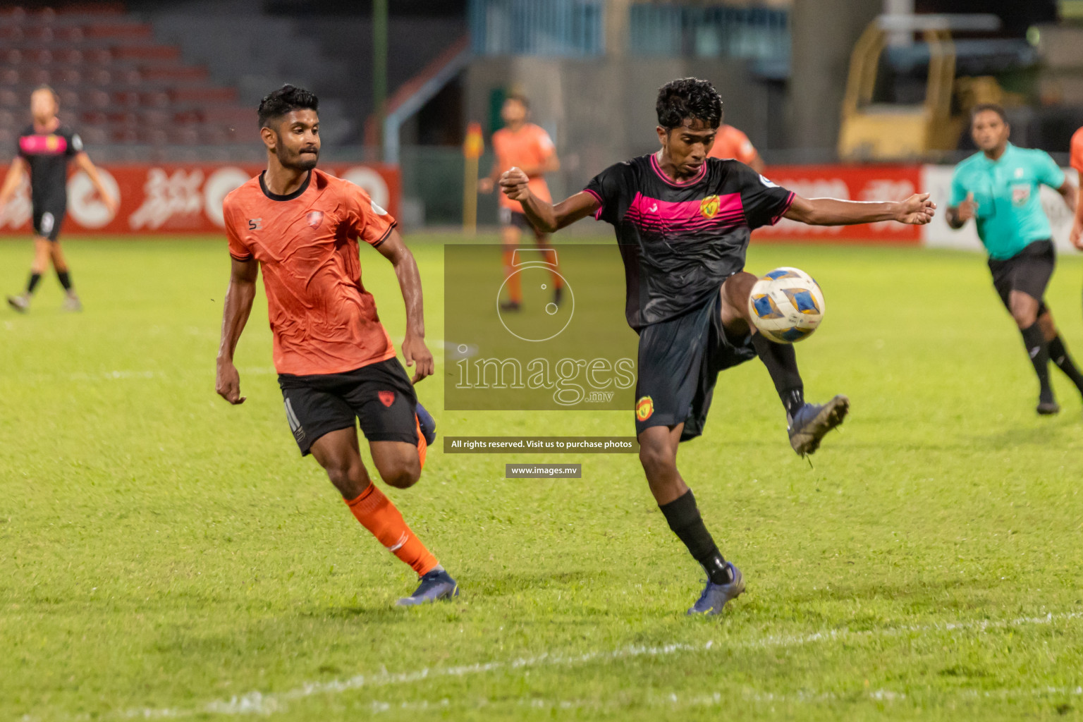 Club Eagles vs United Victory in Ooredoo Dhivehi Premier League 2021/22 on 07 July 2022, held in National Football Stadium, Male', Maldives