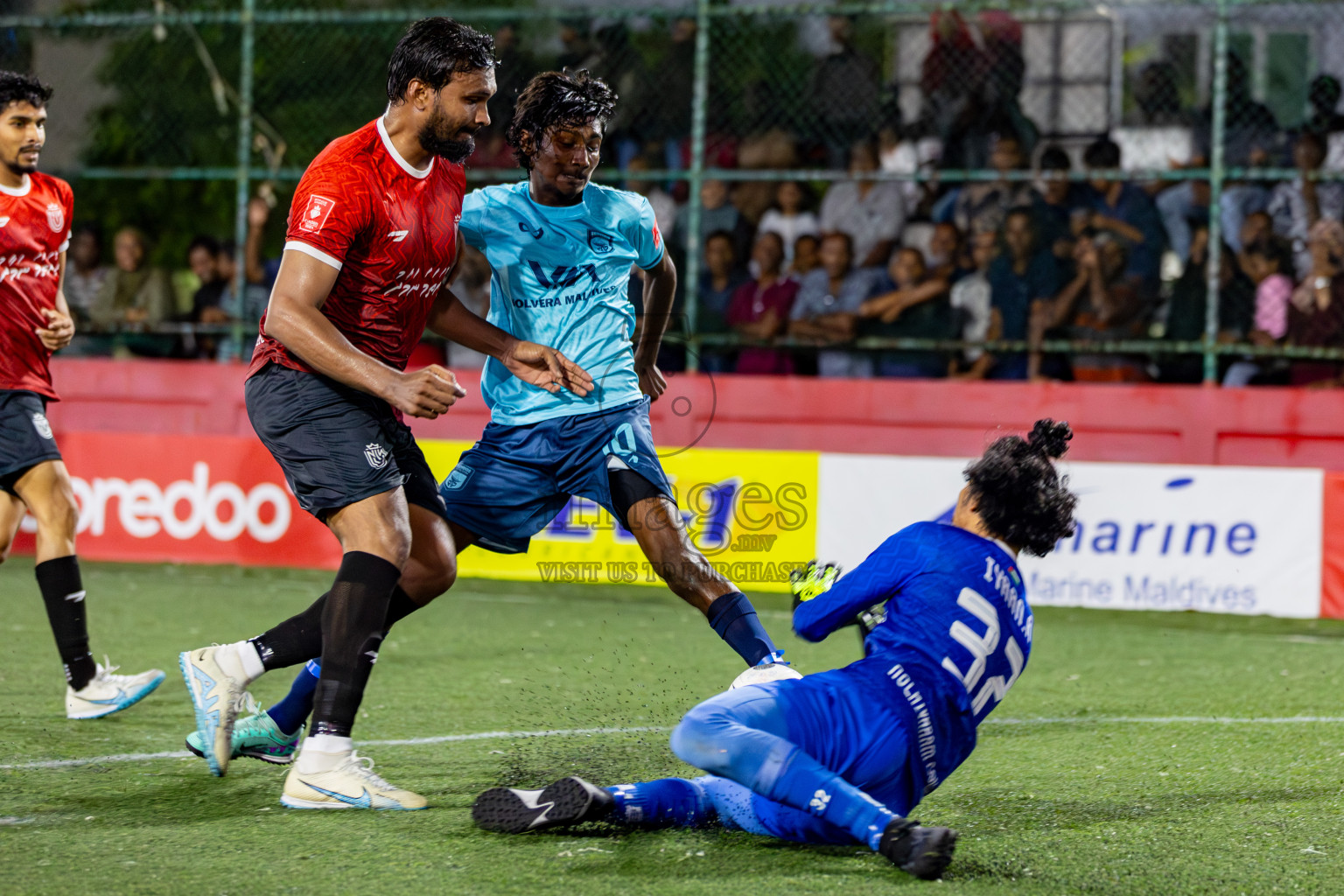 HA. Dhidhdhoo VS HDh. Nolhivaran on Day 33 of Golden Futsal Challenge 2024, held on Sunday, 18th February 2024, in Hulhumale', Maldives Photos: Hassan Simah / images.mv