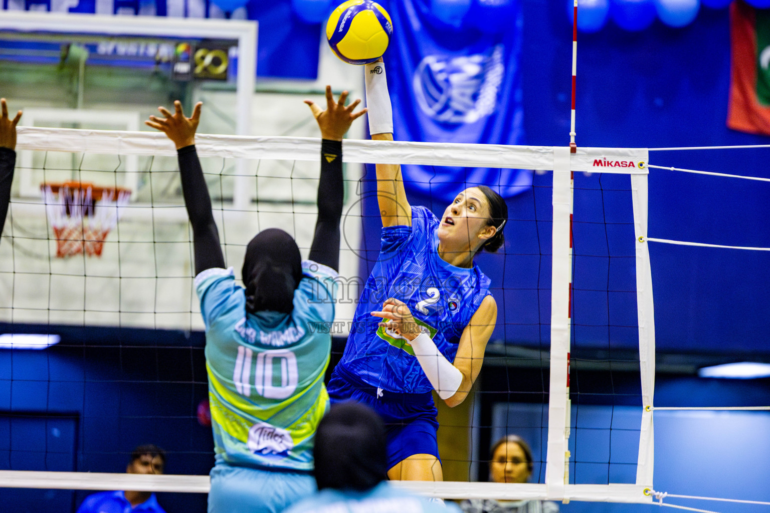 Police Club vs Club Wamco in the Final of Women's Division of National Volleyball Championship 2025 held in Male', Maldives on Sunday, 4th May 2025 at Social Center Indoor Hall Photos By: Nausham Waheed / images.mv