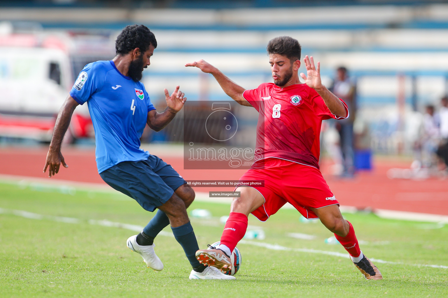 Lebanon vs Maldives in SAFF Championship 2023 held in Sree Kanteerava Stadium, Bengaluru, India, on Tuesday, 28th June 2023. Photos: Nausham Waheed, Hassan Simah / images.mv