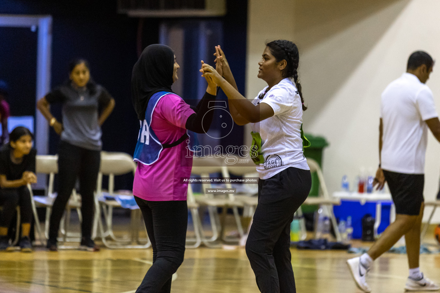 Sports Club Shining Star vs Club Green Streets in the Milo National Netball Tournament 2022 on 17 July 2022, held in Social Center, Male', Maldives. Photographer: Hassan Simah / Images.mv