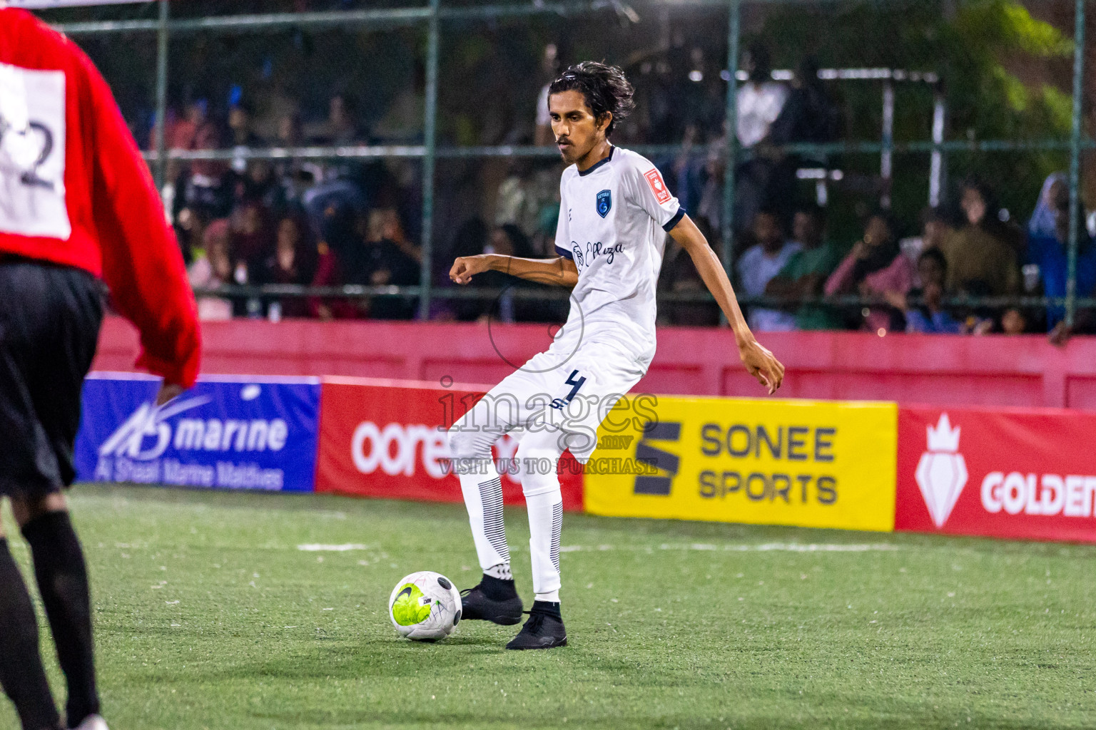 M. Raiymandhoo vs M. Veyvah in Day 19 of Golden Futsal Challenge 2024 was held on Friday, 2nd February 2024 in Hulhumale', Maldives Photos: Hassan Simah / images.mv