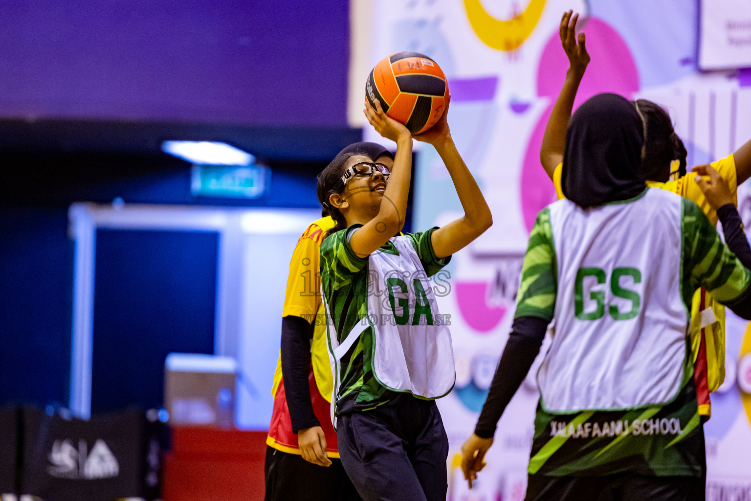 Day 8 of 25th Inter-School Netball Tournament was held in Social Center at Male', Maldives on Sunday, 18th August 2024. Photos: Nausham Waheed / images.mv