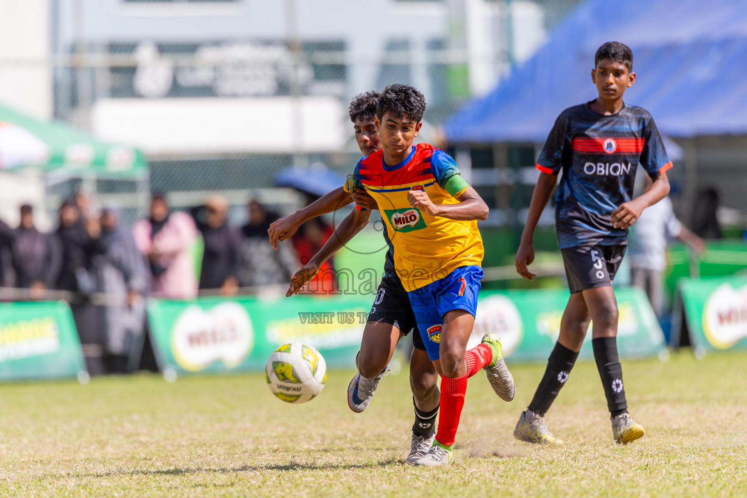 Day 4 of MILO Academy Championship 2025 (U14) was held on Sunday, 2nd November 2025 at Henveiru Football Grounds, Male', Maldives . 
Photos: Ismail Thoriq / images.mv