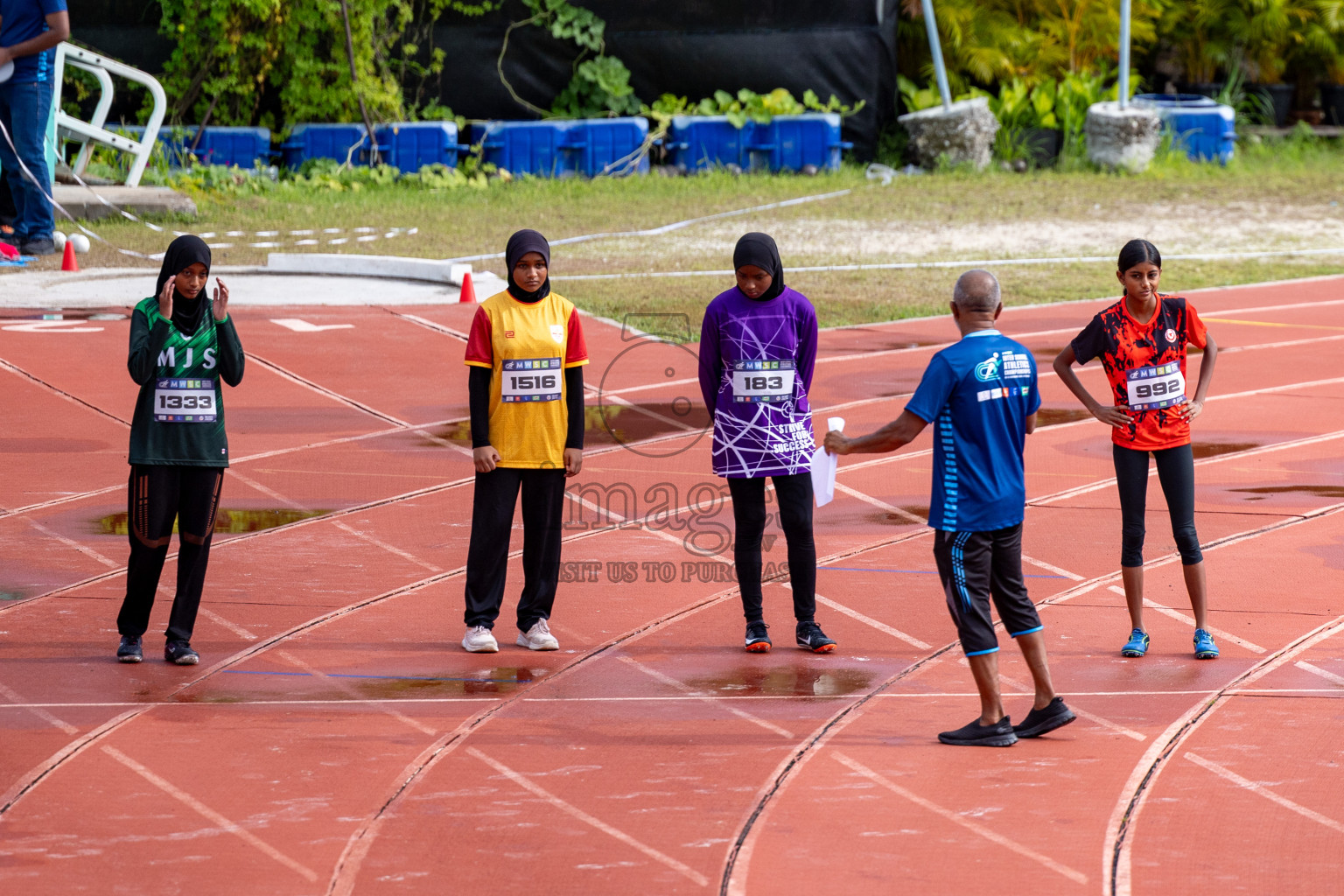 Day 1 of MWSC Interschool Athletics Championships 2024 held in Hulhumale Running Track, Hulhumale, Maldives on Saturday, 9th November 2024. 
Photos by: Ismail Thoriq, Hassan Simah / Images.mv