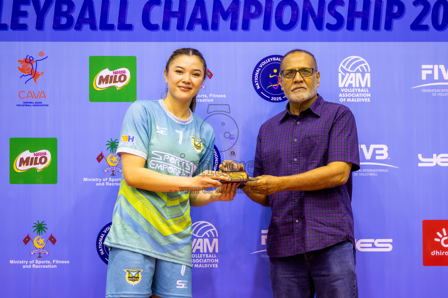 Police Club vs Club Wamco in the Final of Women's Division of National Volleyball Championship 2025 held in Male', Maldives on Sunday, 4th May 2025 at Social Center Indoor Hall Photos By: Nausham Waheed / images.mv