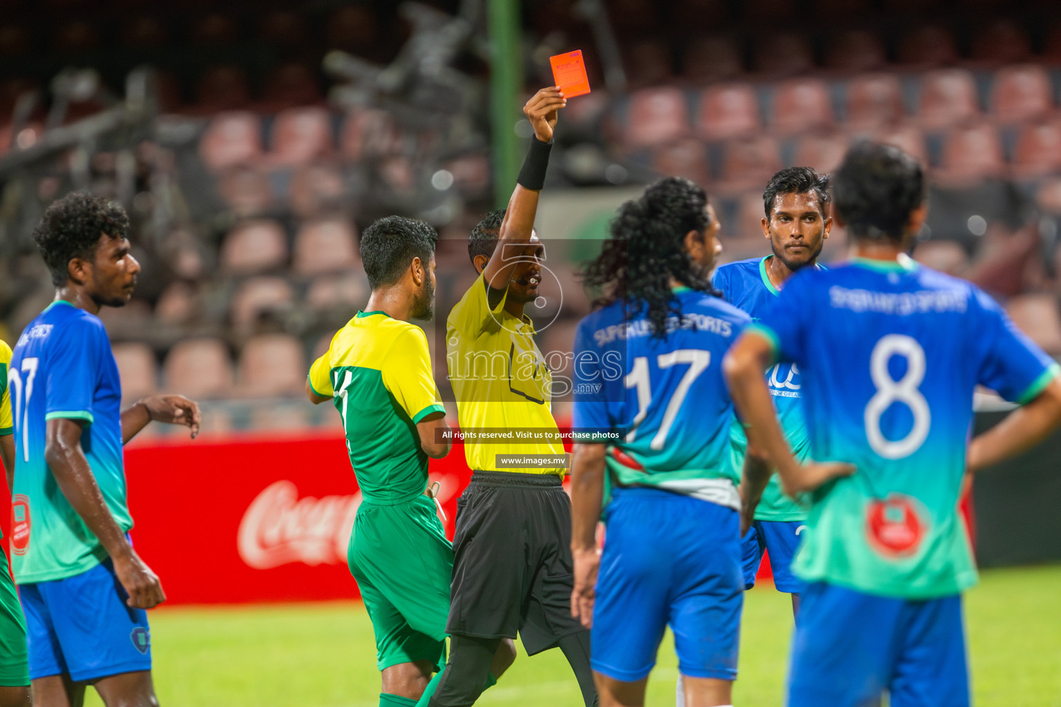 Dhivehi Premier League 2023 - Maziya Sports & Recreation vs Super United Sports, held in National Football Stadium, Male', Maldives  Photos: Mohamed Mahfooz Moosa/ Images.mv