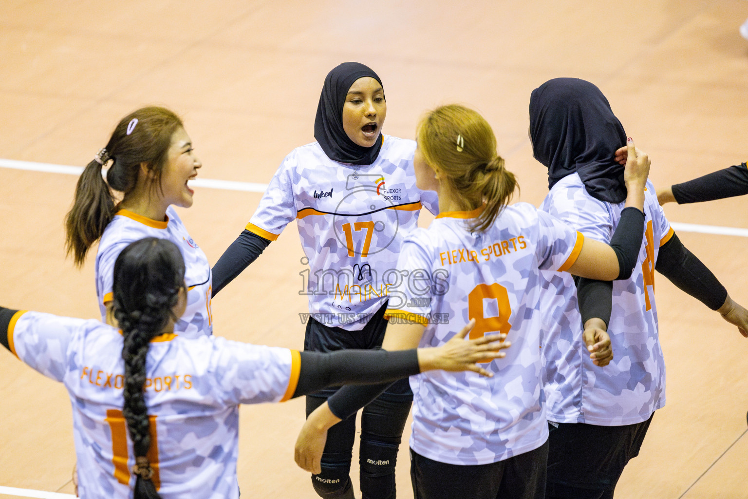 Police Club vs Flexor Sports Club in Day 1 of National Volleyball League 2025 - Women's Division held in Male', Maldives on Saturday, 19th April 2025 at Social Center Indoor Hall Photos 
By: Hassan Simah / images.mv