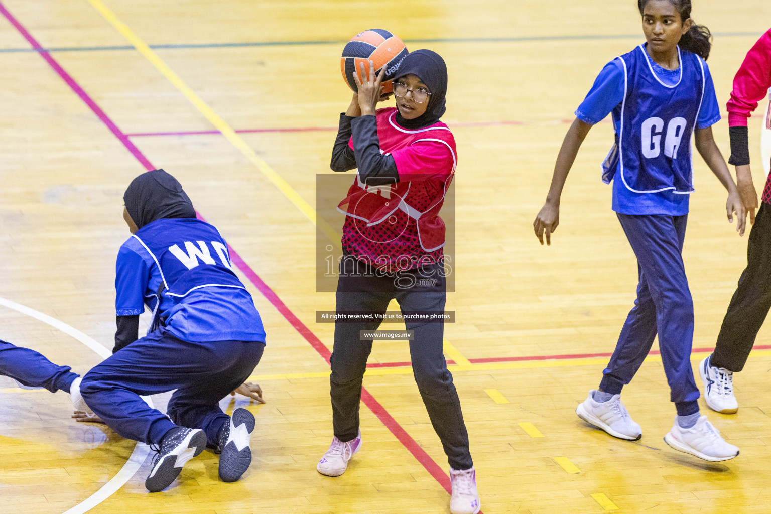 Day6 of 24th Interschool Netball Tournament 2023 was held in Social Center, Male', Maldives on 1st November 2023. Photos: Nausham Waheed / images.mv