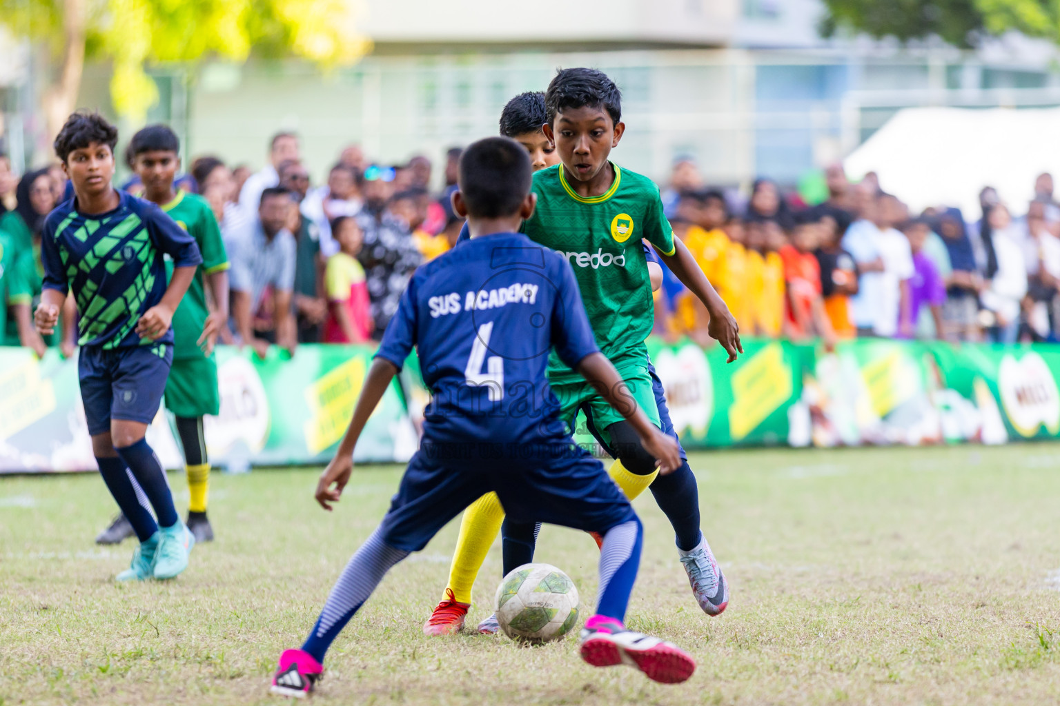 Day 4 of MILO Academy Championship 2024 - U12 was held at Henveiru Grounds in Male', Maldives on Sunday, 7th July 2024. Photos: Nausham Waheed / images.mv