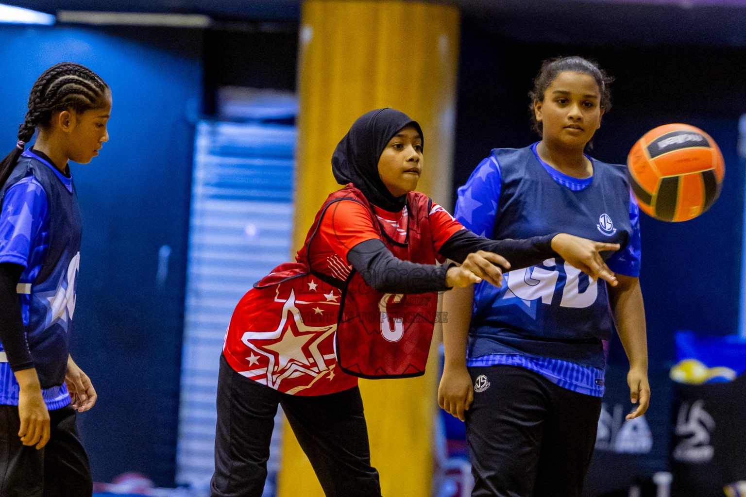 Day 9 of 25th Inter-School Netball Tournament was held in Social Center at Male', Maldives on Monday, 19th August 2024. Photos: Nausham Waheed / images.mv