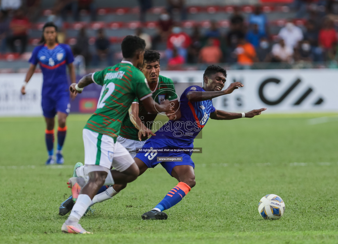 Bangladesh vs India in SAFF Championship 2021 held on 1st October 2021 in Galolhu National Stadium, Male', Maldives