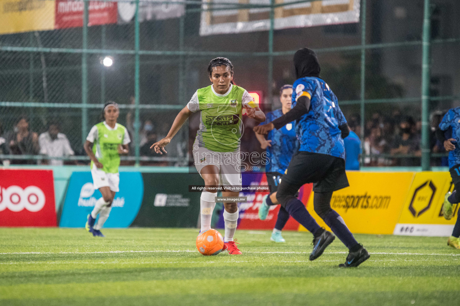 Ports Limited vs WAMCO - in the Finals 18/30 Women's Futsal Fiesta 2021 held in Hulhumale, Maldives on 18 December 2021. Photos by Nausham Waheed & Shuu Abdul Sattar