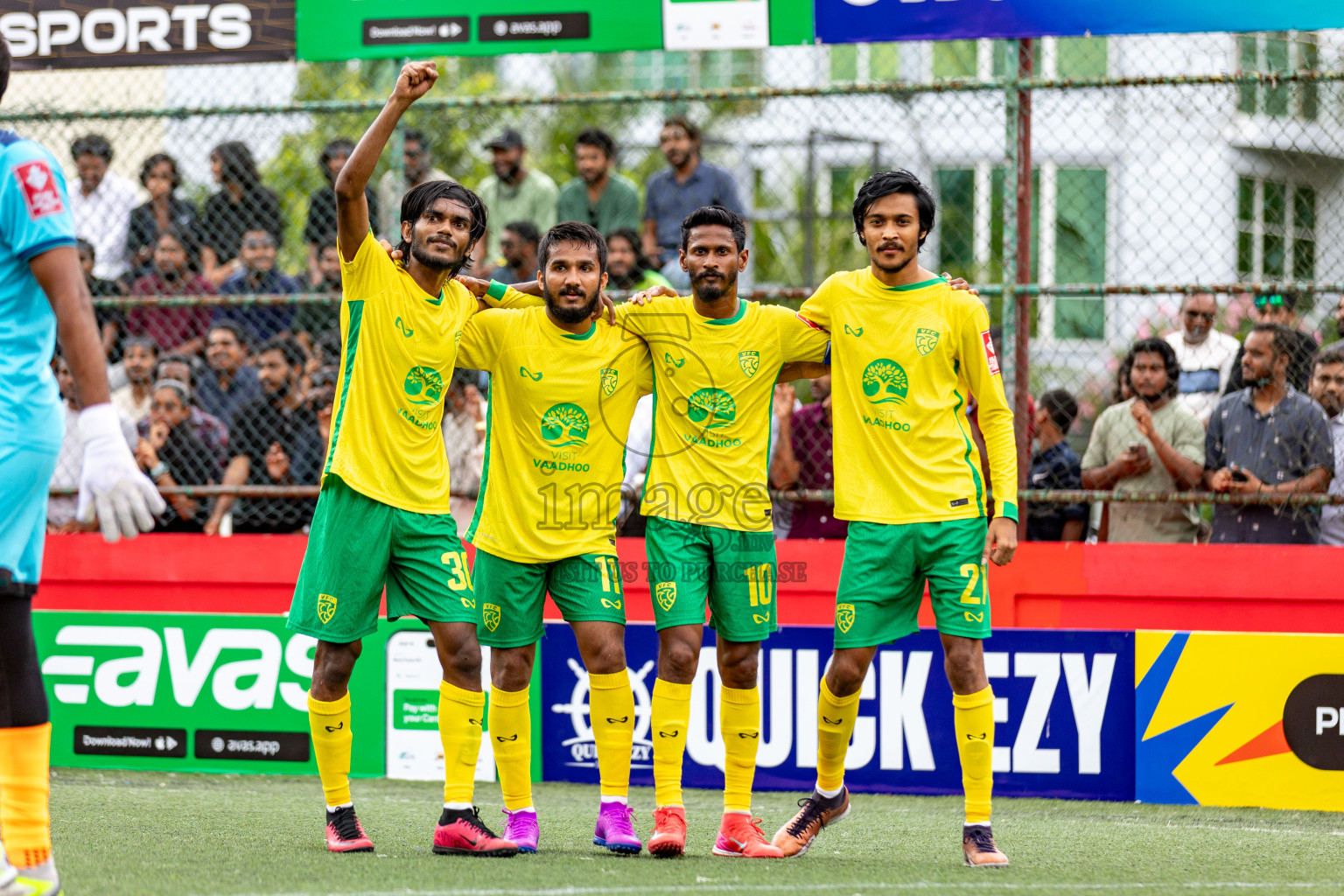 GDh Vaadhoo VS GDh Thinadhoo in Atoll Round Semi-Final on Day 20 of Golden Futsal Challenge 2025 was held on Friday, 24 January 2025, in Hulhumale', Maldives. Photos: Hassan Simah / images.mv