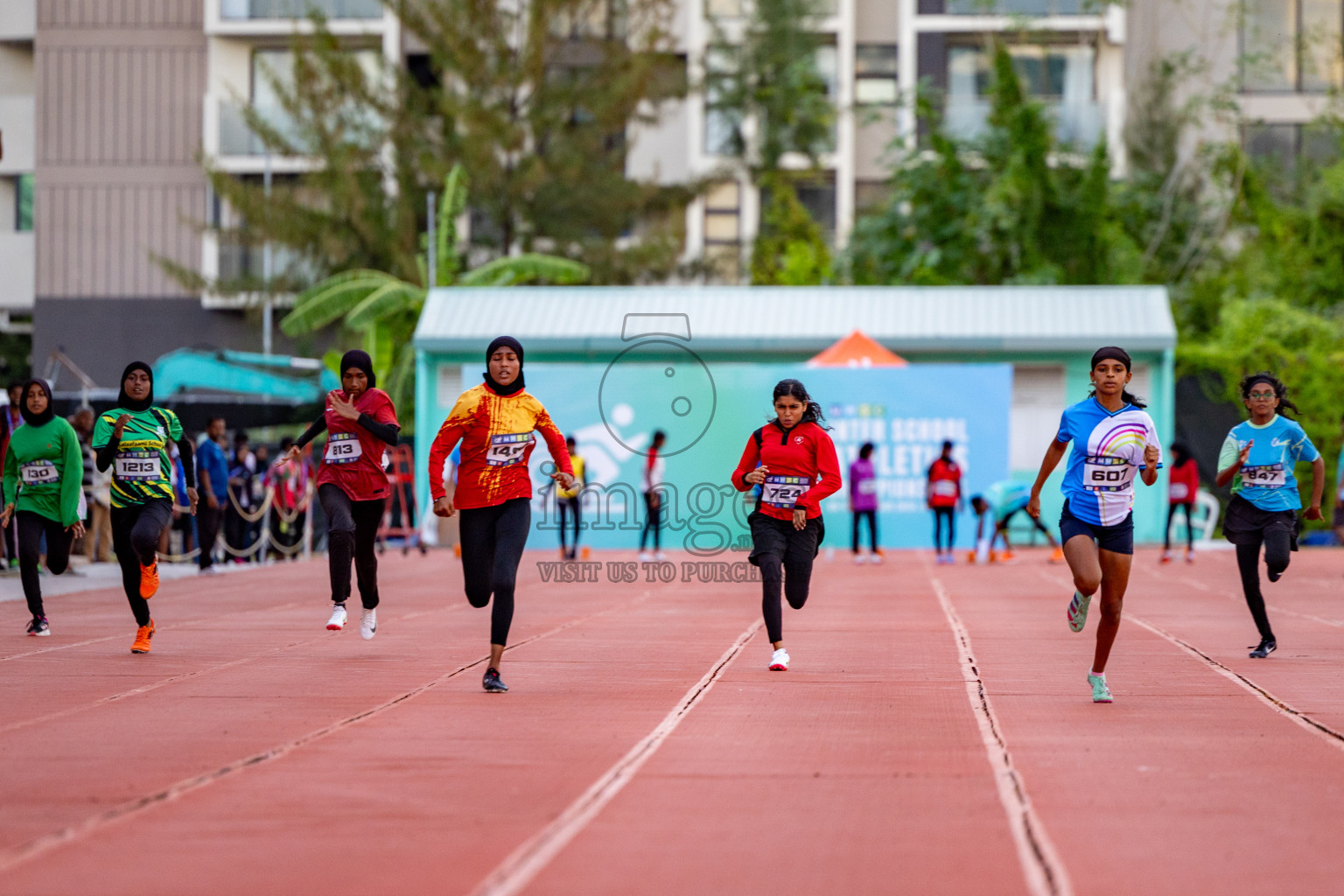 Day 1 of MWSC Interschool Athletics Championships 2024 held in Hulhumale Running Track, Hulhumale, Maldives on Saturday, 9th November 2024. 
Photos by: Hassan Simah / Images.mv