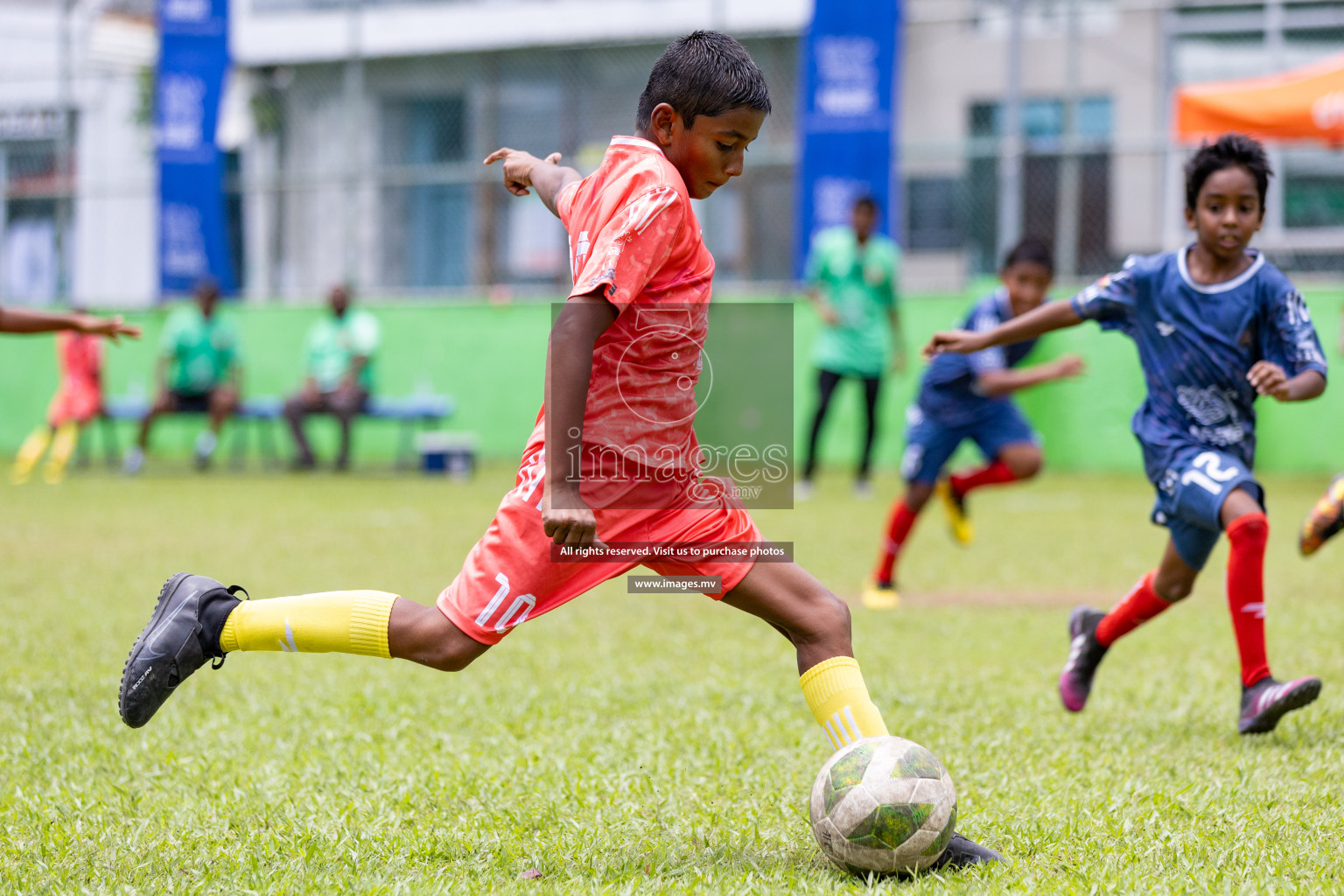 Day 1 of Milo kids football fiesta, held in Henveyru Football Stadium, Male', Maldives on Wednesday, 11th October 2023 Photos: Nausham Waheed/ Images.mv