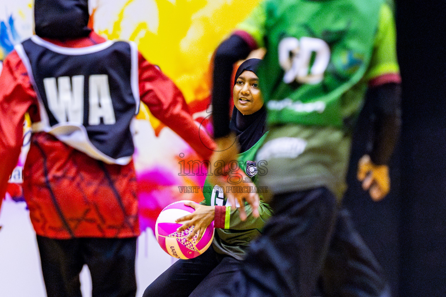 AIS Netball Academy vs Fiontti Sports Academy in Day 2 of 3rd Junior Championship - Netball association of Maldives, held at Social Center on Monday 20th January 2025 . Photos by Nausham Waheed