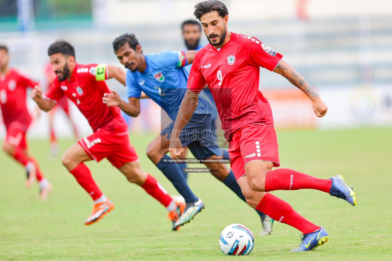 Lebanon vs Maldives in SAFF Championship 2023 held in Sree Kanteerava Stadium, Bengaluru, India, on Tuesday, 28th June 2023. Photos: Nausham Waheed, Hassan Simah / images.mv