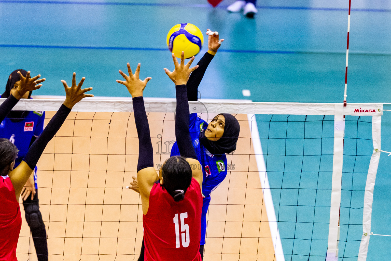 Nepal vs Maldives in Third Place Match of CAVA U20 Woman's Volleyball Championship 2024 was held in Social Center, Male', Maldives on 23rd July 2024. Photos: Nausham Waheed / images.mv