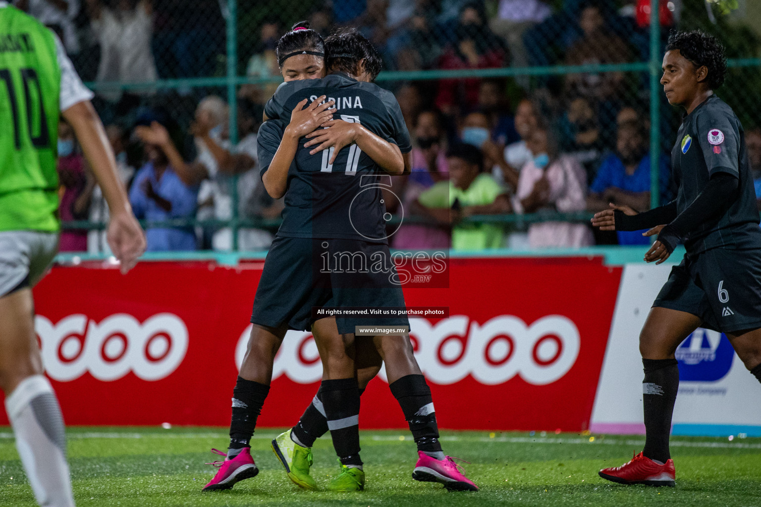 Club WAMCO vs DSC in the Semi Finals of 18/30 Women's Futsal Fiesta 2021 held in Hulhumale, Maldives on 14th December 2021. Photos: Ismail Thoriq / images.mv