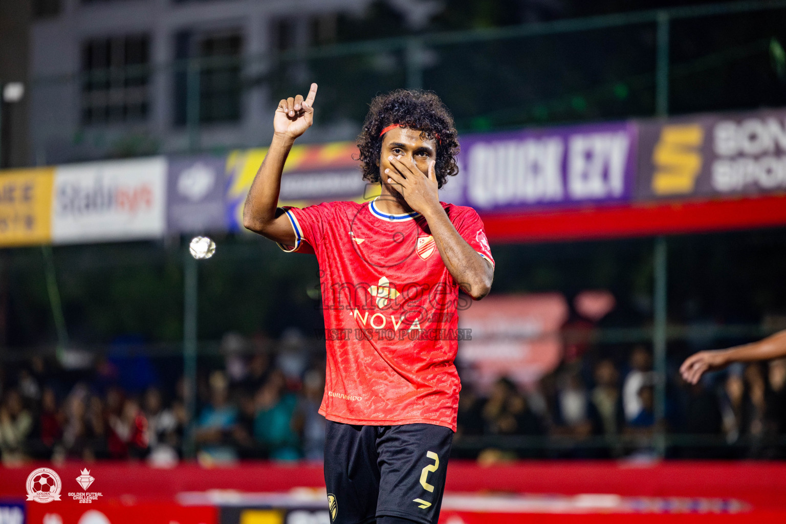 Dh Kudahuvadhoo vs Dh Bandidhoo in Day 21 of Golden Futsal Challenge 2025 was held on Saturday , 25th January 2025, in Hulhumale', Maldives. Photos: Nausham Waheed / images.mv