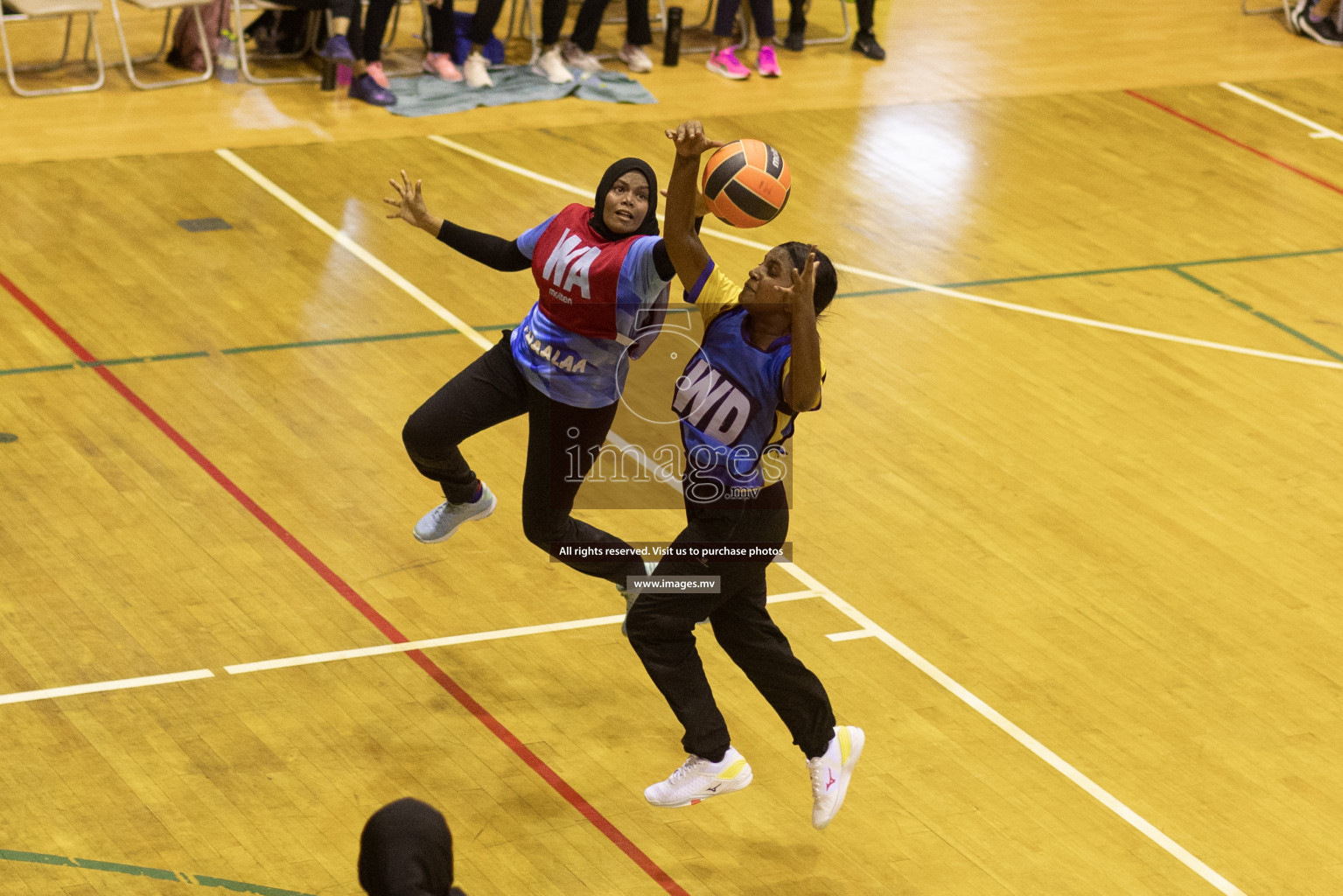 Kulhudhuffushi Y & R.C vs Mahibadhoo SC in the Milo National Netball Tournament 2022 on 18 July 2022, held in Social Center, Male', Maldives. Photographer: Shuu / Images.mv