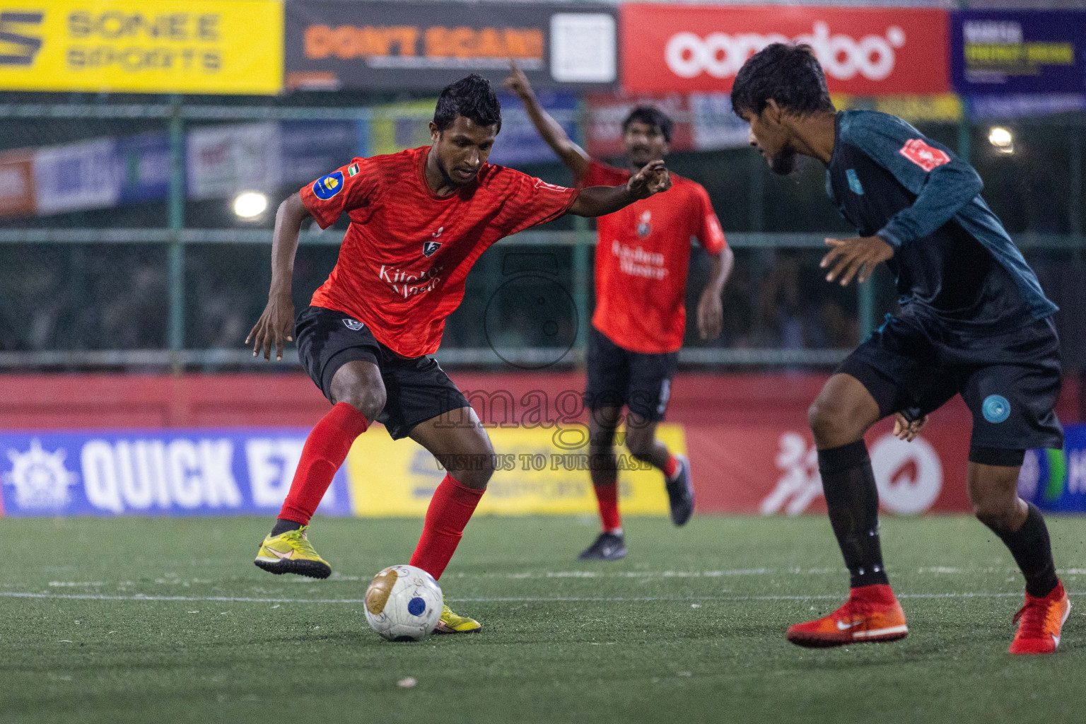 Sh Kanditheemu vs Sh Feydhoo in Day 21 of Golden Futsal Challenge 2024 was held on Sunday , 4th February 2024 in Hulhumale', Maldives Photos: Nausham Waheed / images.mv