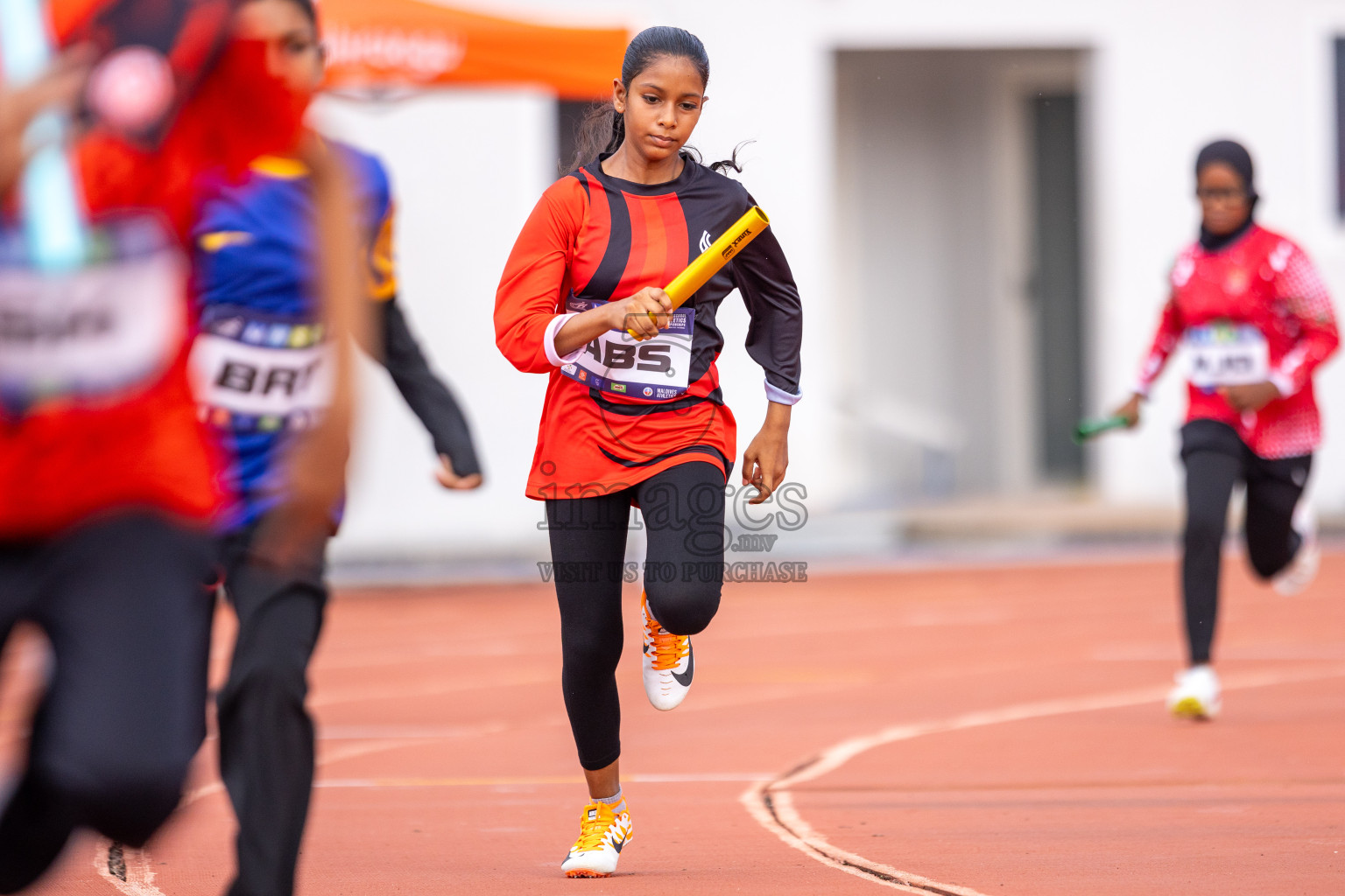 Day 5 of MWSC Interschool Athletics Championships 2024 held in Hulhumale Running Track, Hulhumale, Maldives on Wednesday, 13th November 2024. Photos by: Raif Yoosuf / Images.mv