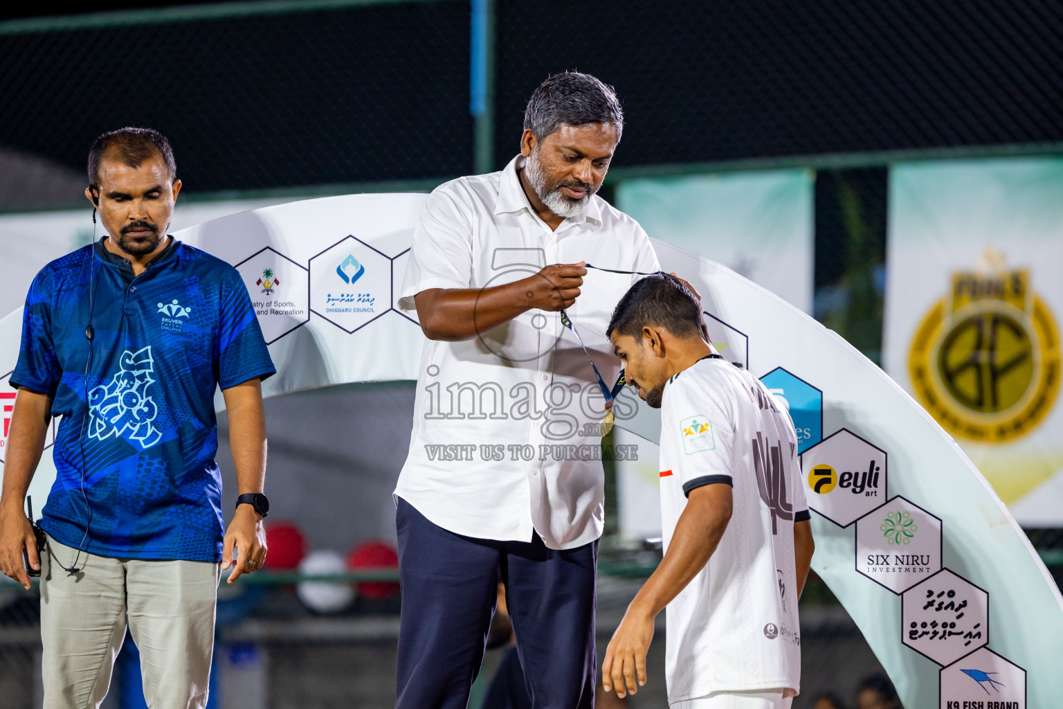 Ifhaams vs Dee Cee Jay SC in Final of Laamehi Dhiggaru Ekuveri Futsal Challenge 2025 was held on Tuesday, 29th July 2025, at Dhiggaru Futsal Ground, Dhiggaru, Maldives Photos: Nausham Waheed  / images.mv