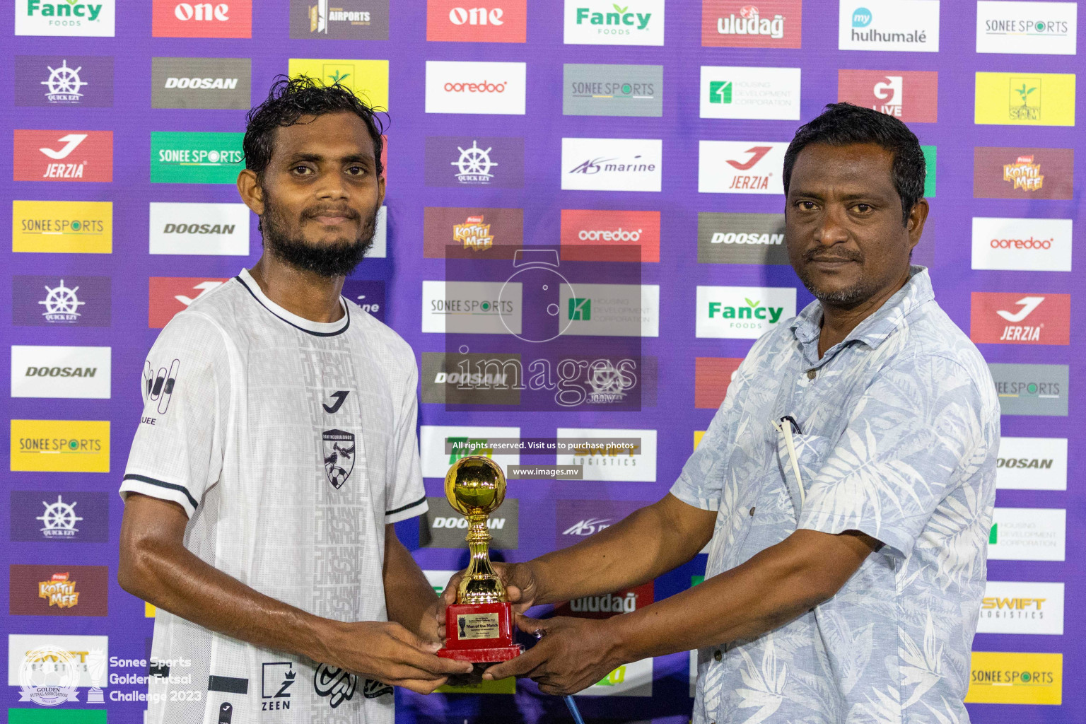 R. Inguraidhoo vs R. Innamadhoo in Day 4 of Golden Futsal Challenge 2023 on 08 February 2023 in Hulhumale, Male, Maldives