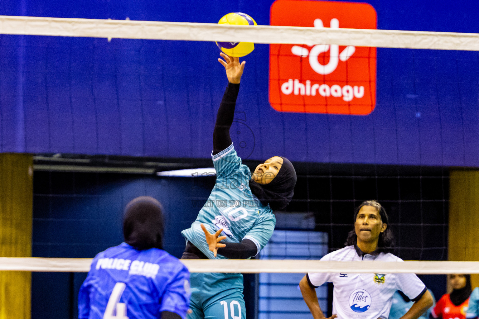 Club WAMCO vs Police Club in the final of National Volleyball Championship 2024 (women's division) was held in Social Center Indoor Hall on Thursday, 24th October 2024. Photos: Nausham Waheed/ images.mv