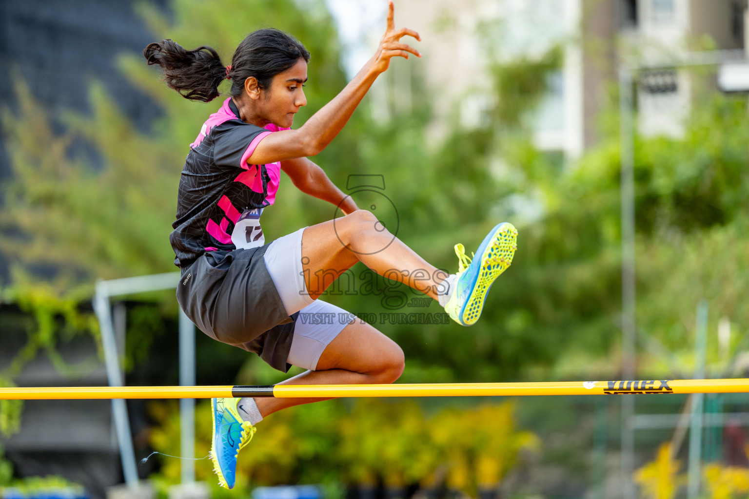 Day 2 of MWSC Interschool Athletics Championships 2024 held in Hulhumale Running Track, Hulhumale, Maldives on Sunday, 10th November 2024. 
Photos by: Hassan Simah / Images.mv