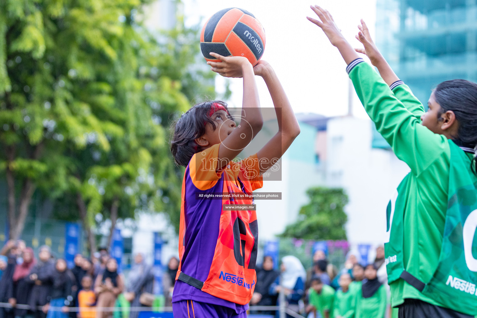 Day 1 of Nestle' Kids Netball Fiesta 2023 held in Henveyru Stadium, Male', Maldives on Thursday, 30th November 2023. Photos by Nausham Waheed / Images.mv