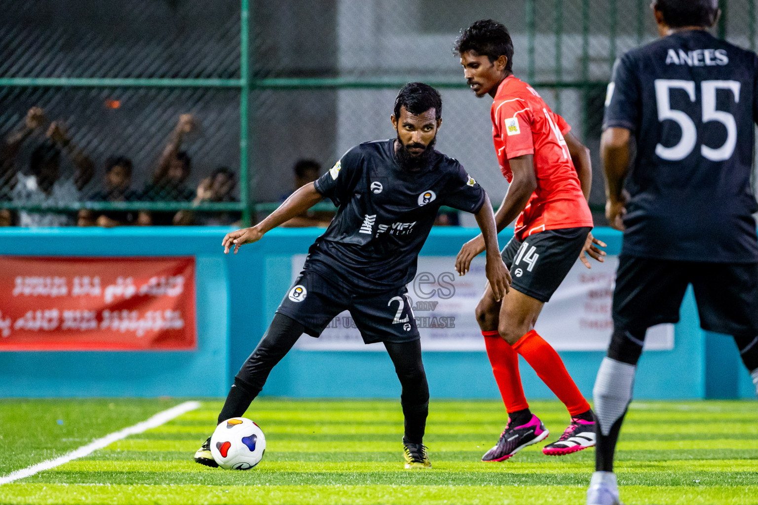 Much Black vs Raiymandhoo FC in Day 3 of Laamehi Dhiggaru Ekuveri Futsal Challenge 2024 was held on Sunday, 28th July 2024, at Dhiggaru Futsal Ground, Dhiggaru, Maldives Photos: Nausham Waheed / images.mv