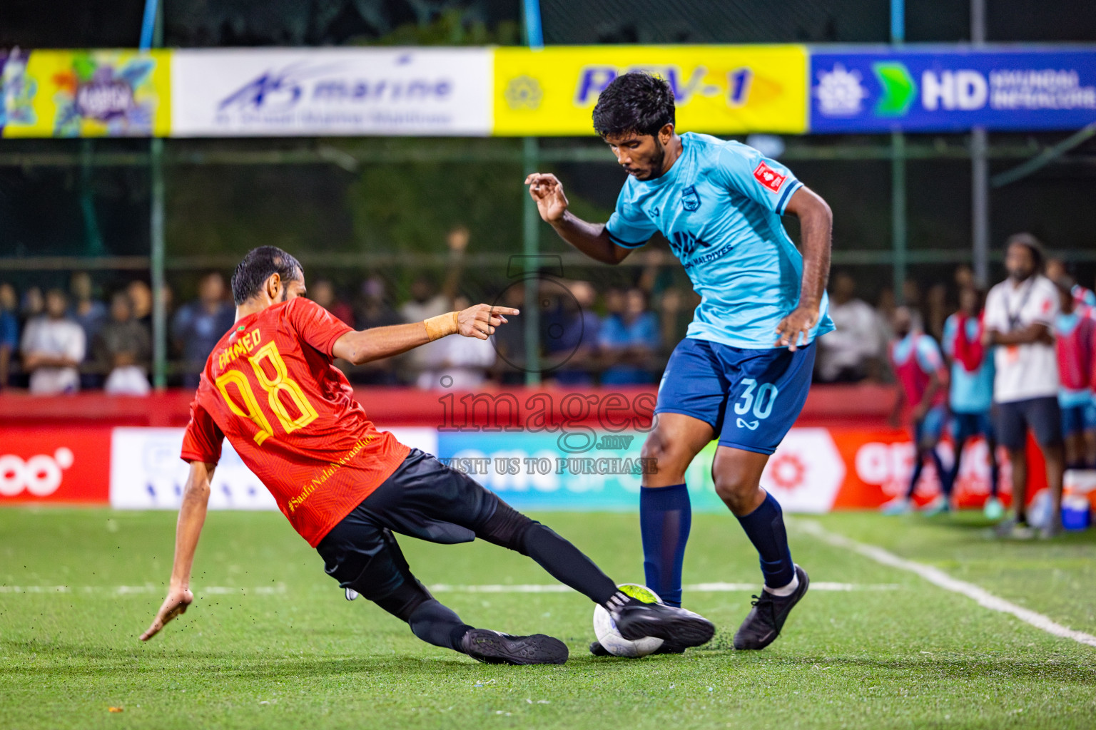 HDh Naivaadhoo vs HA Dhidhoo on Day 35 of Golden Futsal Challenge 2024 was held on Tuesday, 20th February 2024, in Hulhumale', Maldives
Photos: Mohamed Mahfooz Moosa, / images.mv