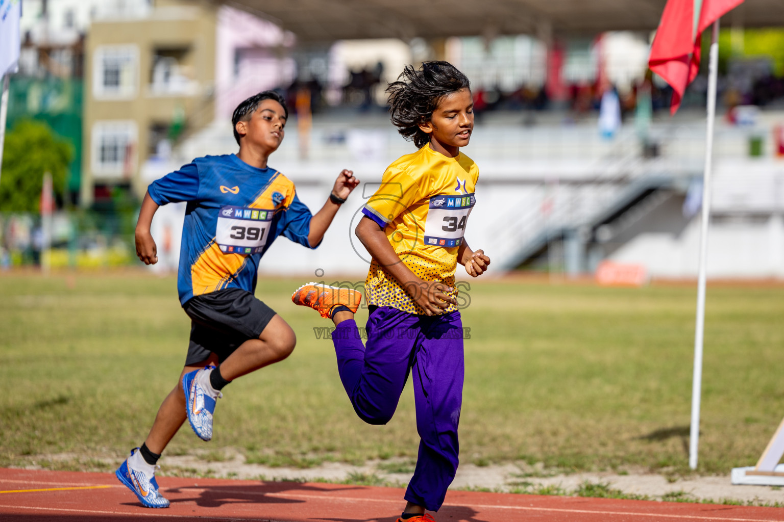 Day 2 of MWSC Interschool Athletics Championships 2024 held in Hulhumale Running Track, Hulhumale, Maldives on Sunday, 10th November 2024. 
Photos by: Hassan Simah / Images.mv