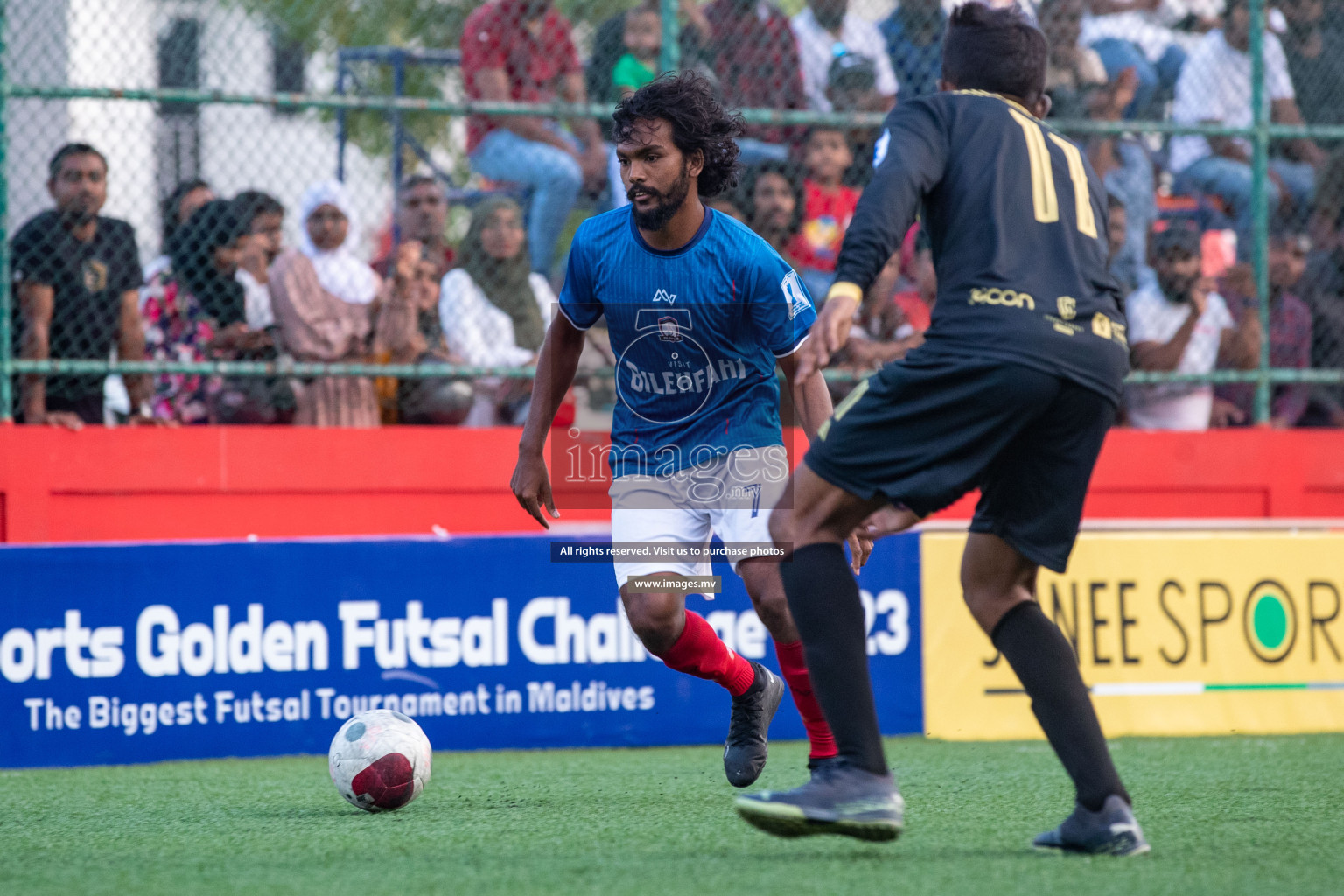 SH. Bilehfahi vs SH. Milandhoo in Day 7 of Golden Futsal Challenge 2023 on 11 February 2023 in Hulhumale, Male, Maldives