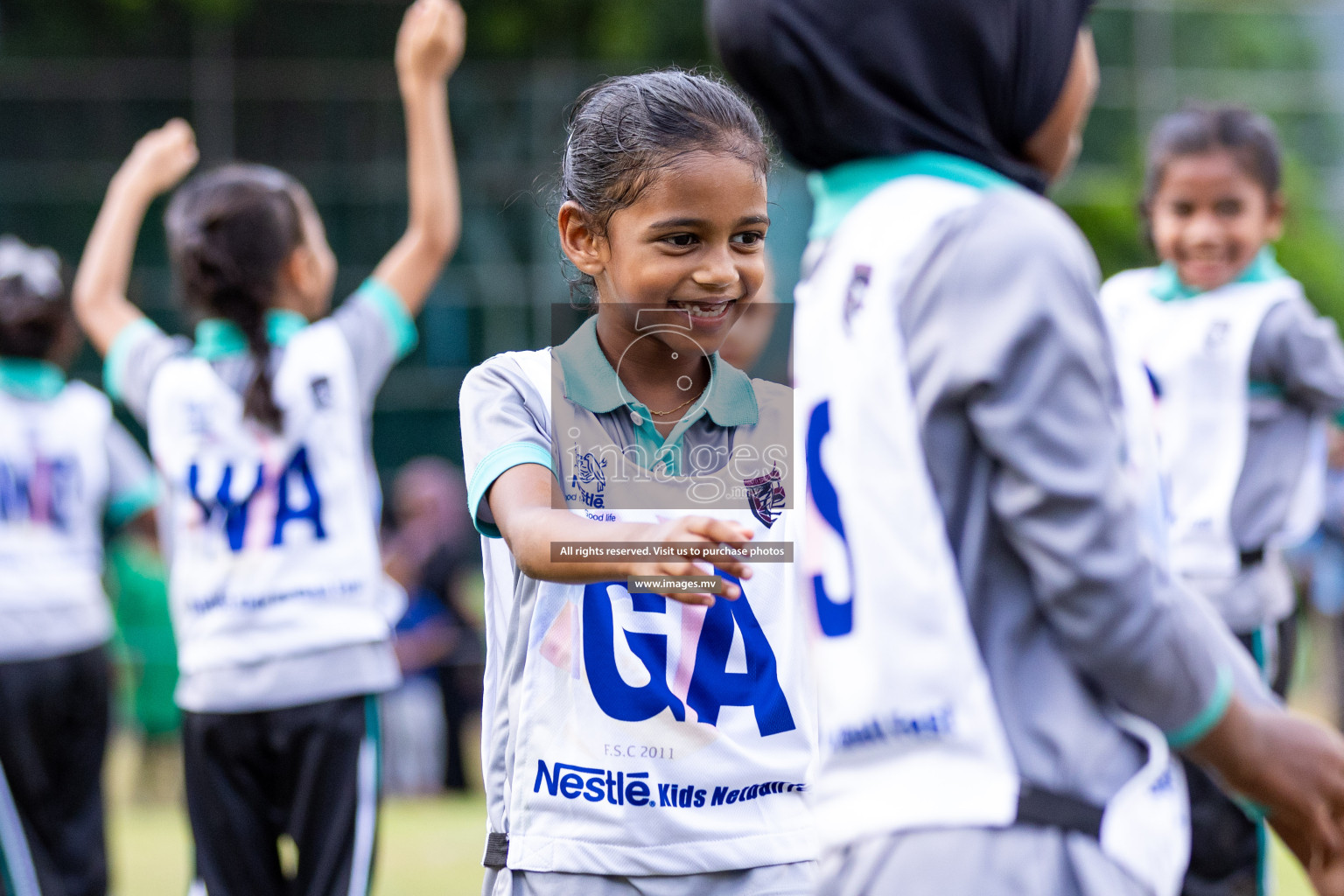 Day 2 of Nestle' Kids Netball Fiesta 2023 held in Henveyru Stadium, Male', Maldives on Thursday, 1st December 2023. Photos by Nausham Waheed / Images.mv